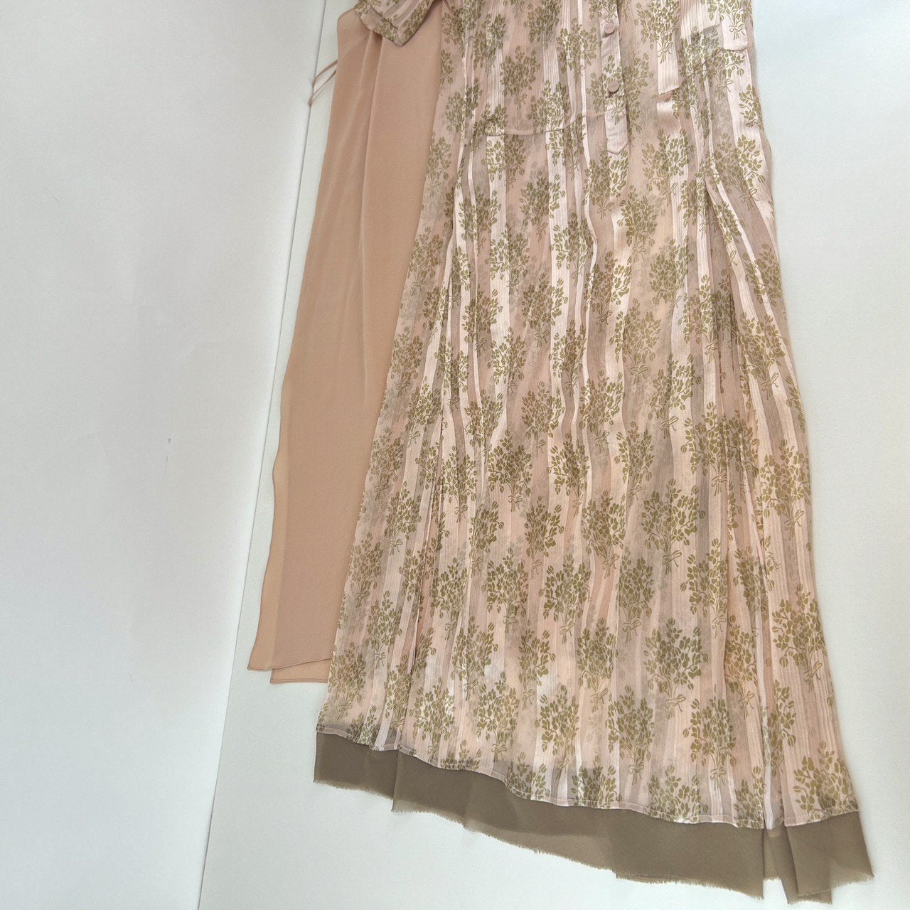 FENDI フェンディ ピンクシフォン ドレス Pink ピンク シルク サイズ36