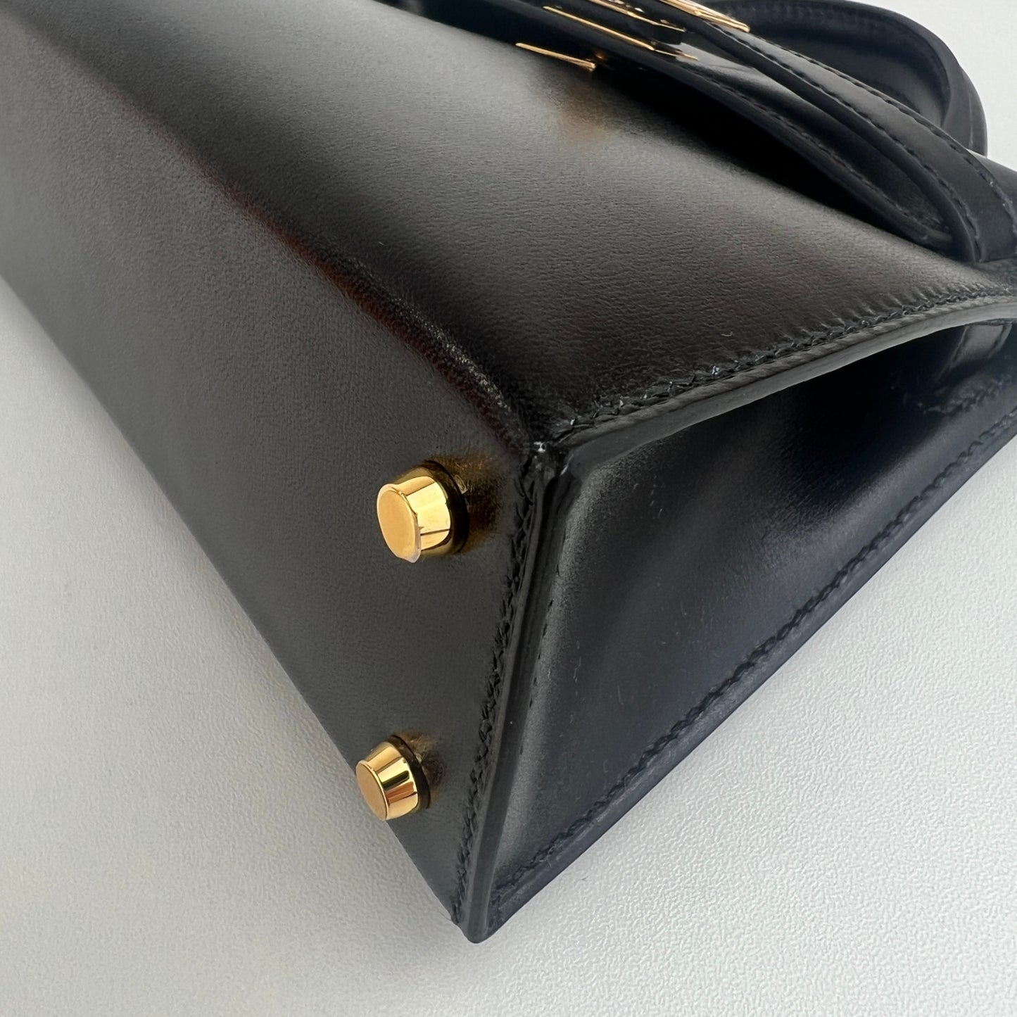 Hermès エルメス Mini kelly ミニケリー Stamp-K K刻印 Box ボックス Black ブラック GHW ゴールド金具