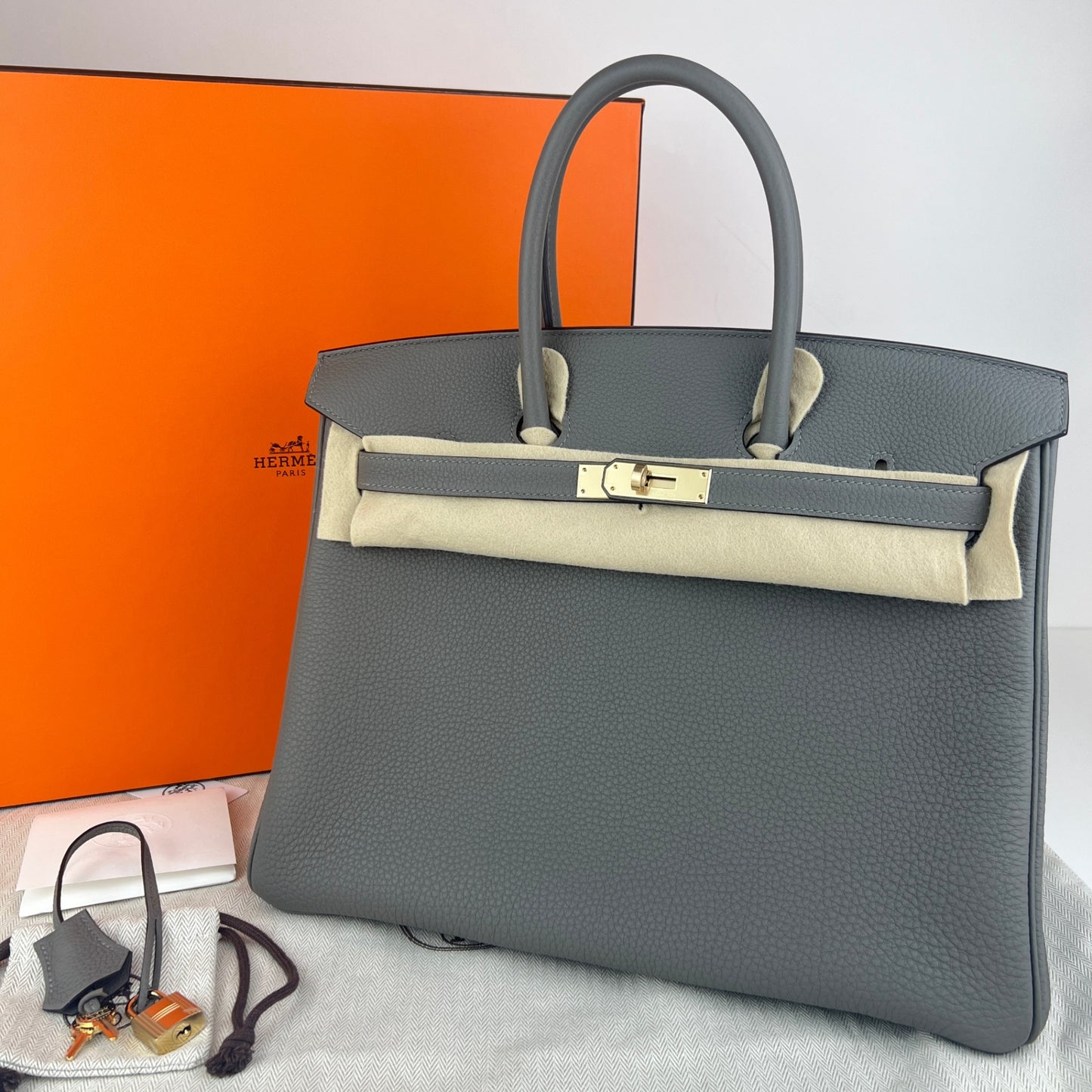 Birkin35 バーキン35 Gris meyer グリメイヤー Togo トゴ PMBHW シャンパンゴールド金具 Stamp-K K刻印