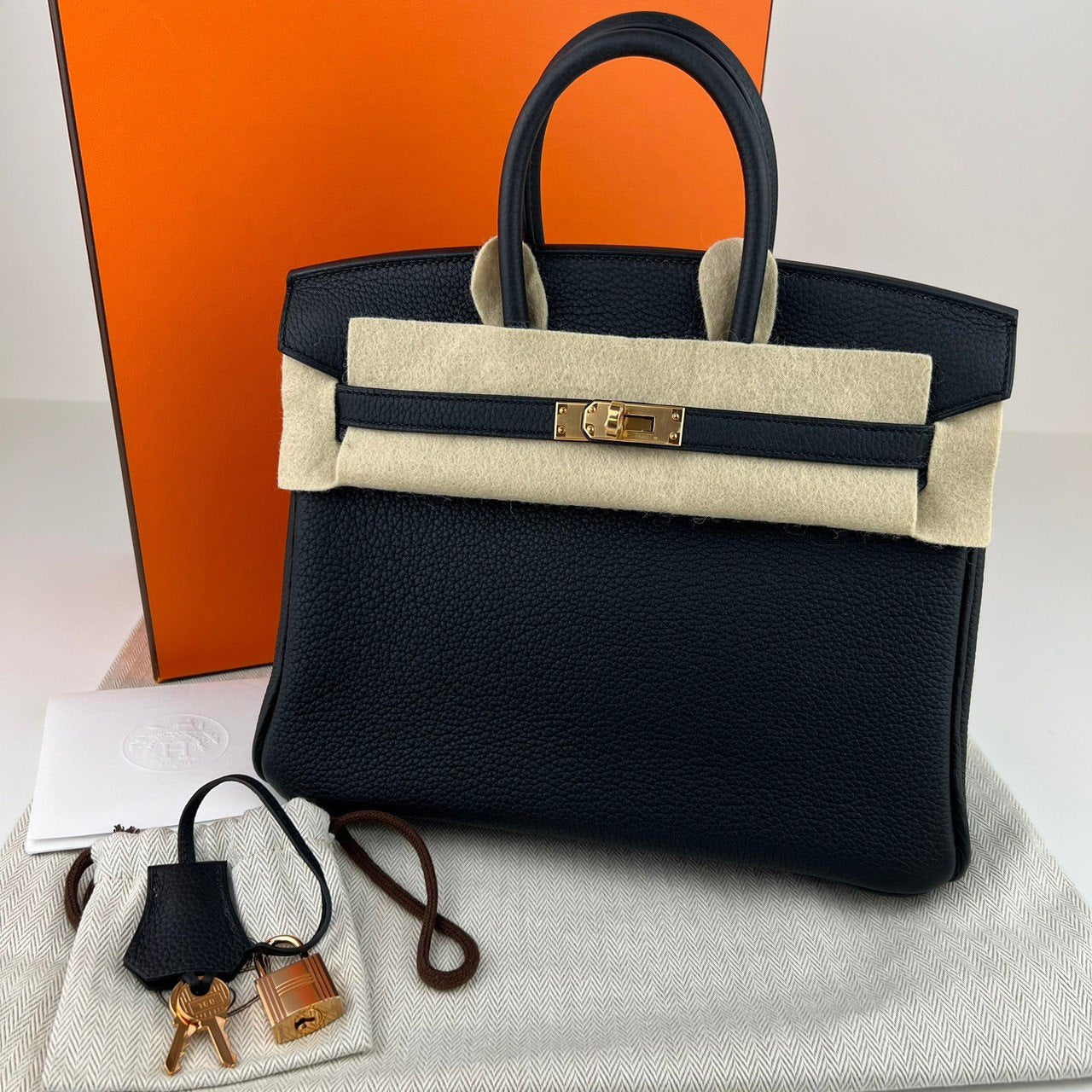 Birkin25 バーキン25 Black ブラック Togo トゴ RGHW ローズゴールド金具 Stamp-B B刻印