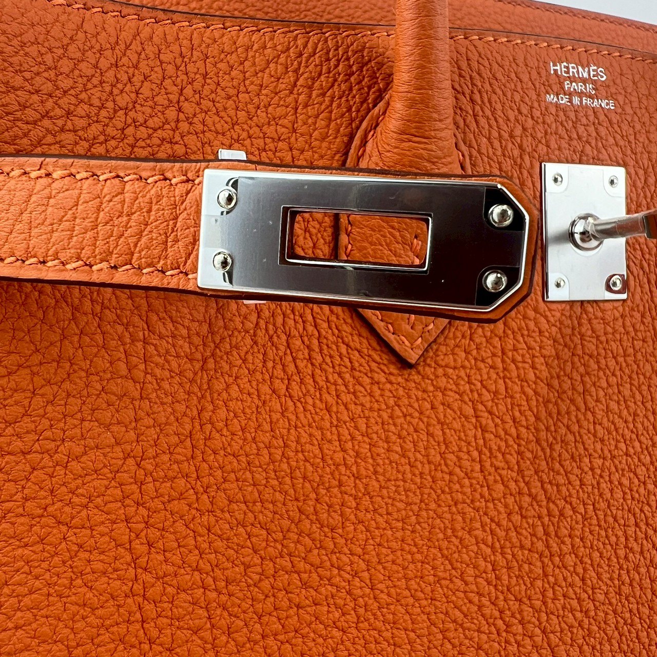 Birkin25 バーキン25 Orange オレンジ PHW シルバー金具 Togo トゴ Stamp-W W刻印