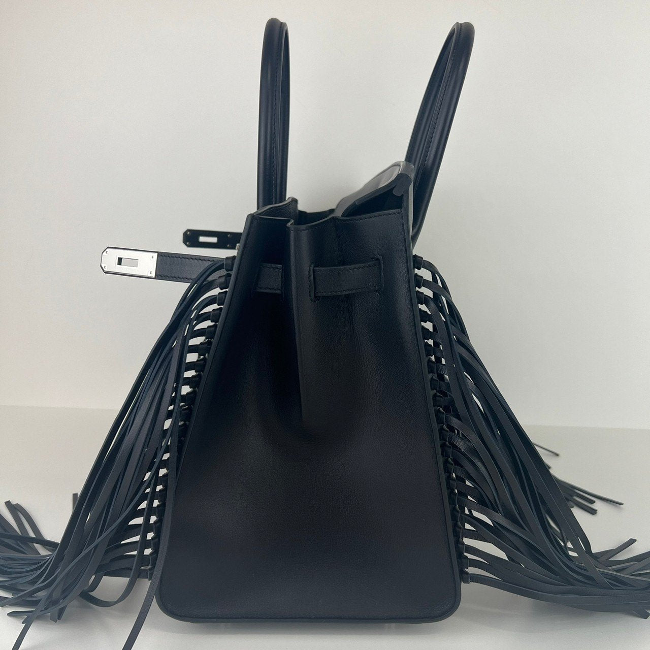 Birkin35 Anate バーキン35 アナーテ フリンジ Black ブラック W刻印 Evergrain エバーグライン