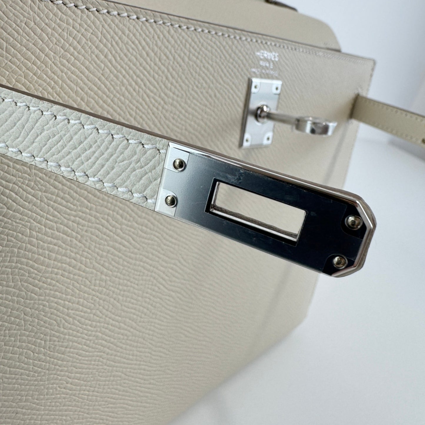 Kelly25 ケリー25 Craie クレ PHW シルバー金具 Epsom エプソン Stamp-W W刻印