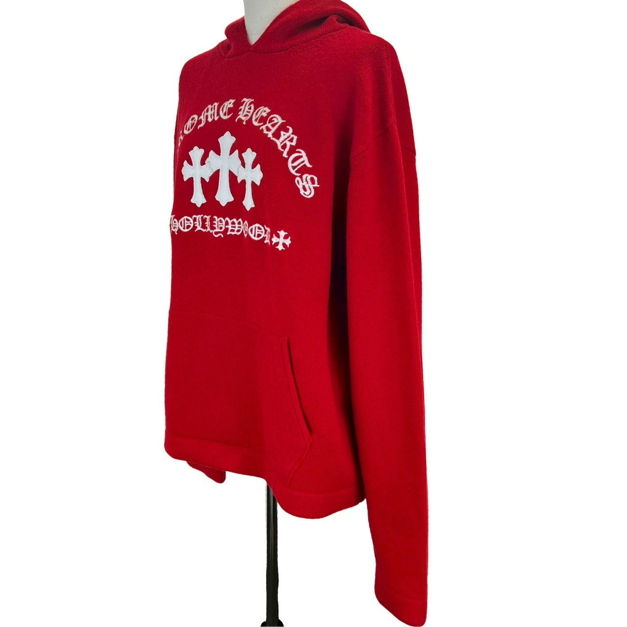 Chrome Hearts クロムハーツ パーカー レッド ホワイトロゴ メンズ XL