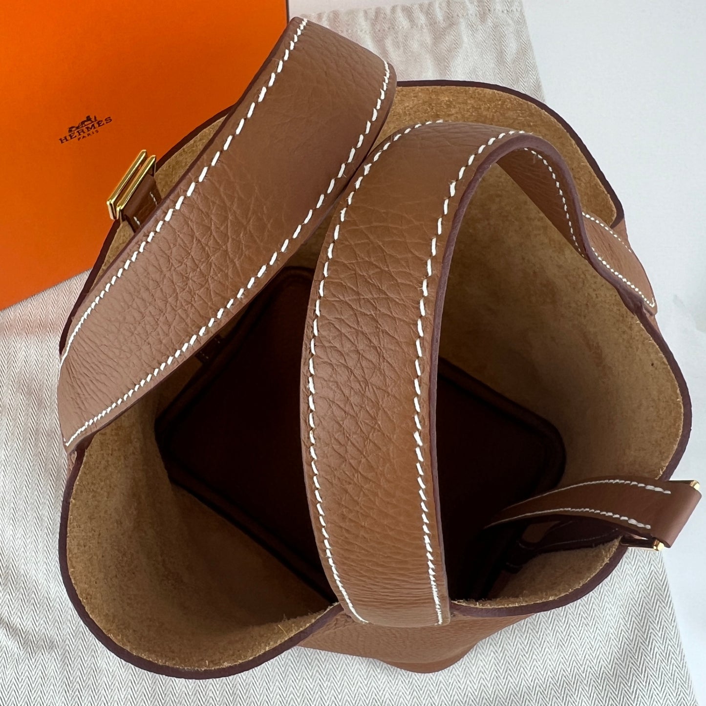 Hermès エルメス Picotin lock PM ピコタンロックPM Stamp-W W刻印 Gold ゴールド GHW ゴールド金具 Clemence クレマンス