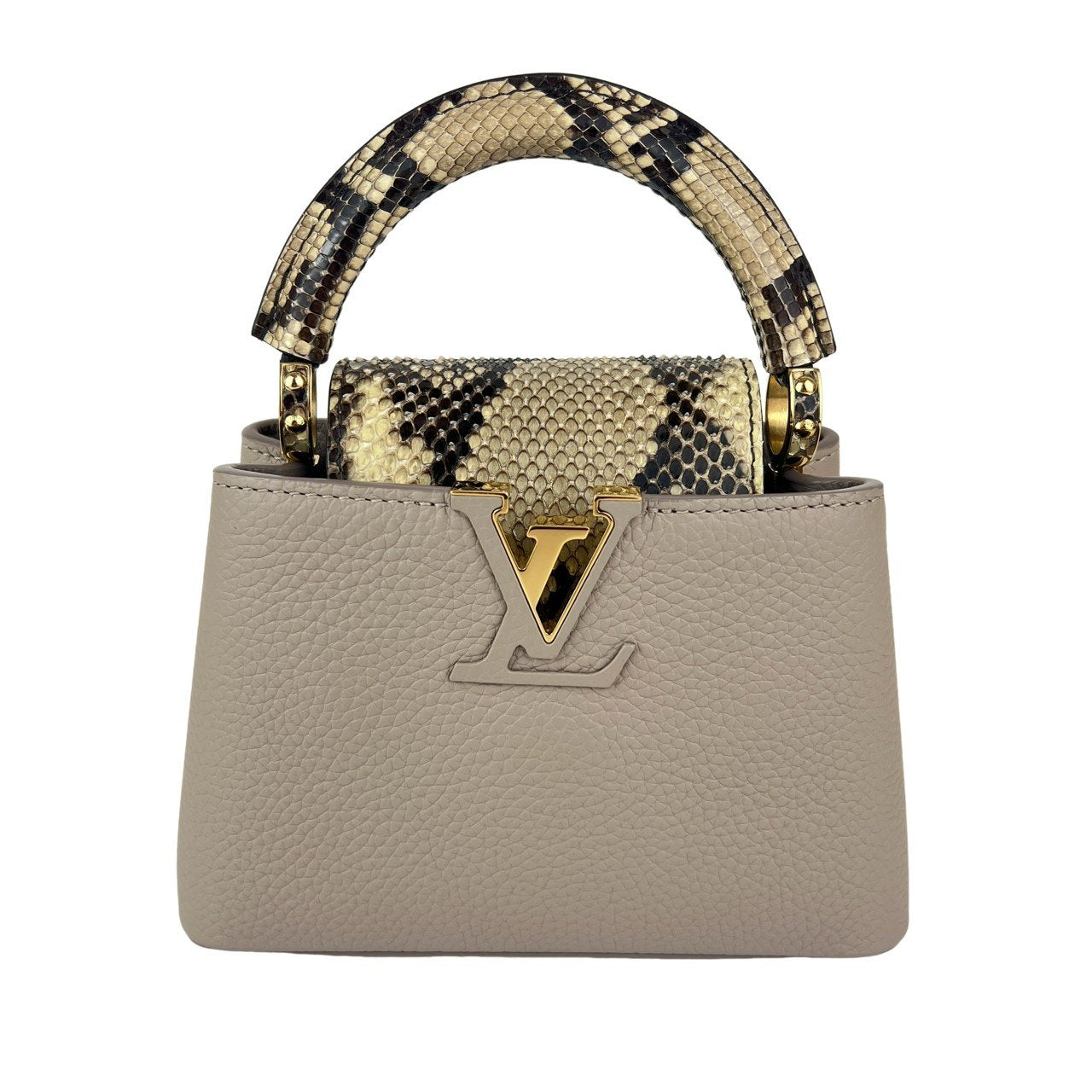 Capucines mini カプシーヌ ミニ galet ガレ Tauillon Leather トリヨンレザー Python パイソン N81258