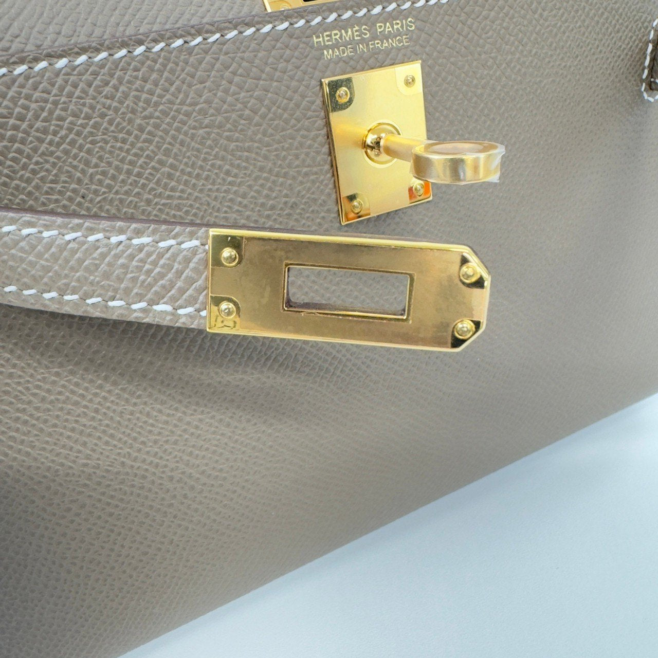 Mini kelly ミニケリー Etoupe エトープ GHW ゴールド金具 Epsom エプソン Stamp-W W刻印