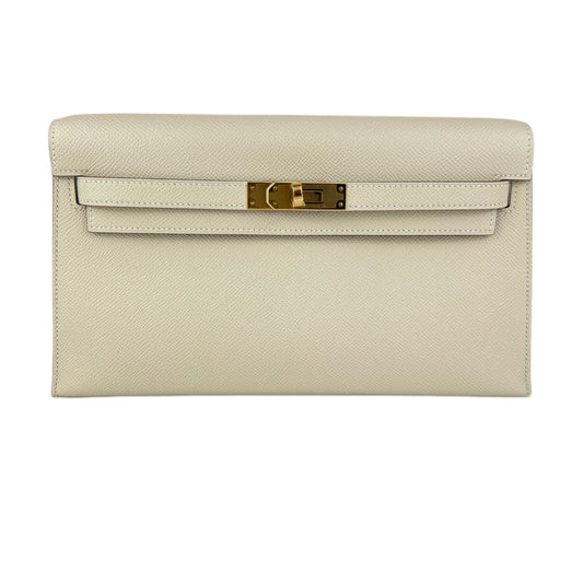 Kelly elan ケリーエラン Stamp-W W刻印 Epsom エプソン Craie クレ GHW ゴールド金具