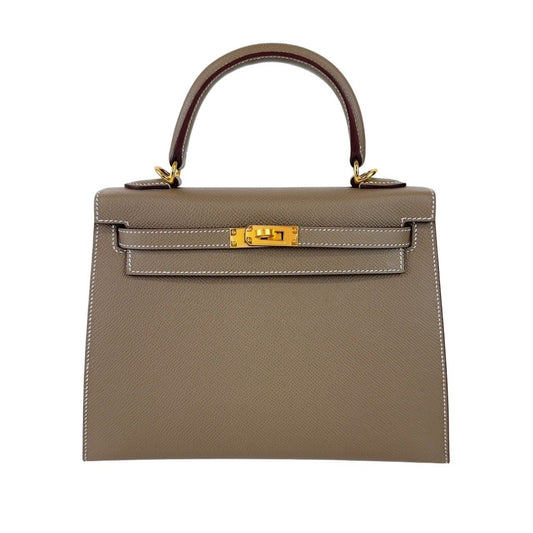 Kelly25 ケリー25 Etoupe エトープ  GHW ゴールド金具 Epsom エプソン Stamp-W W刻印