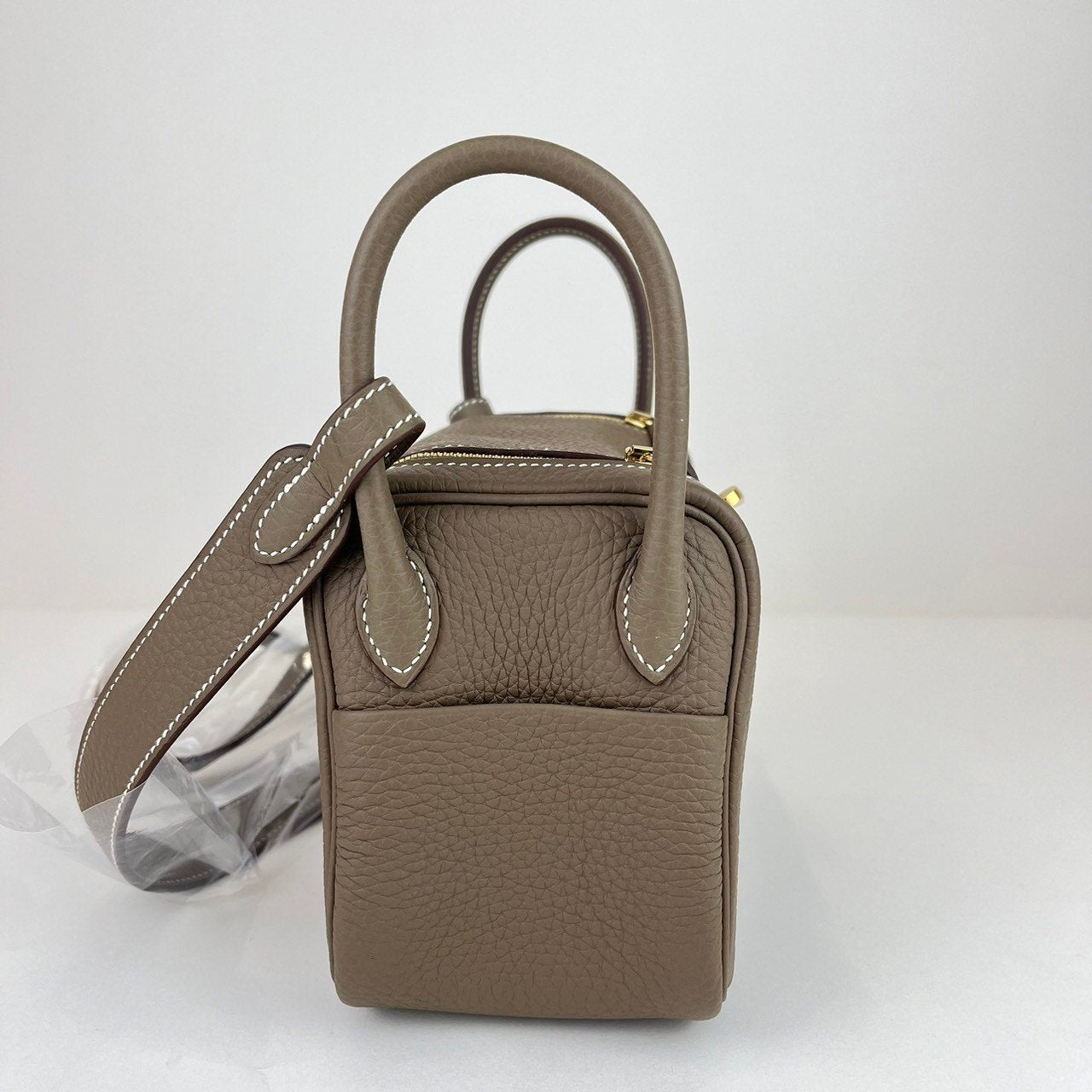 Lindy mini リンディーミニ Etoupe エトープ Taurillon Clemence トリヨンクレマンス GHW ゴールド金具 W刻