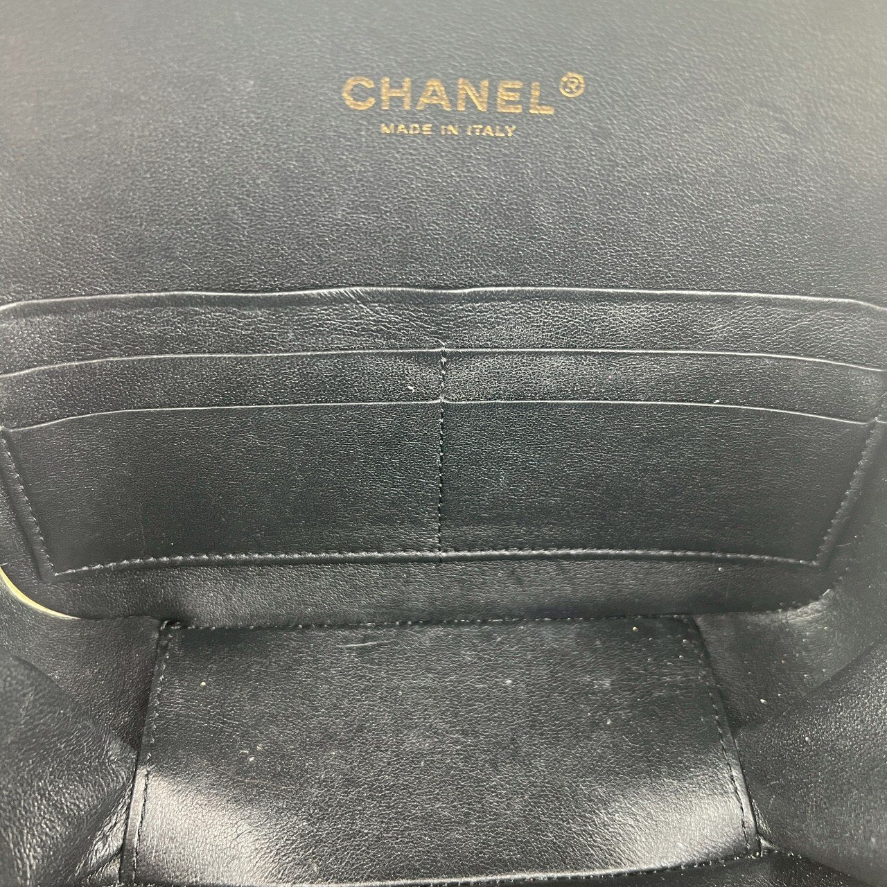 CHANEL シャネル ココマーク マトラッセ ヴァニティ トップハンドル チェーンショルダーバッグ Black ブラック GHW ゴールド金具 AS3319 ICチップ