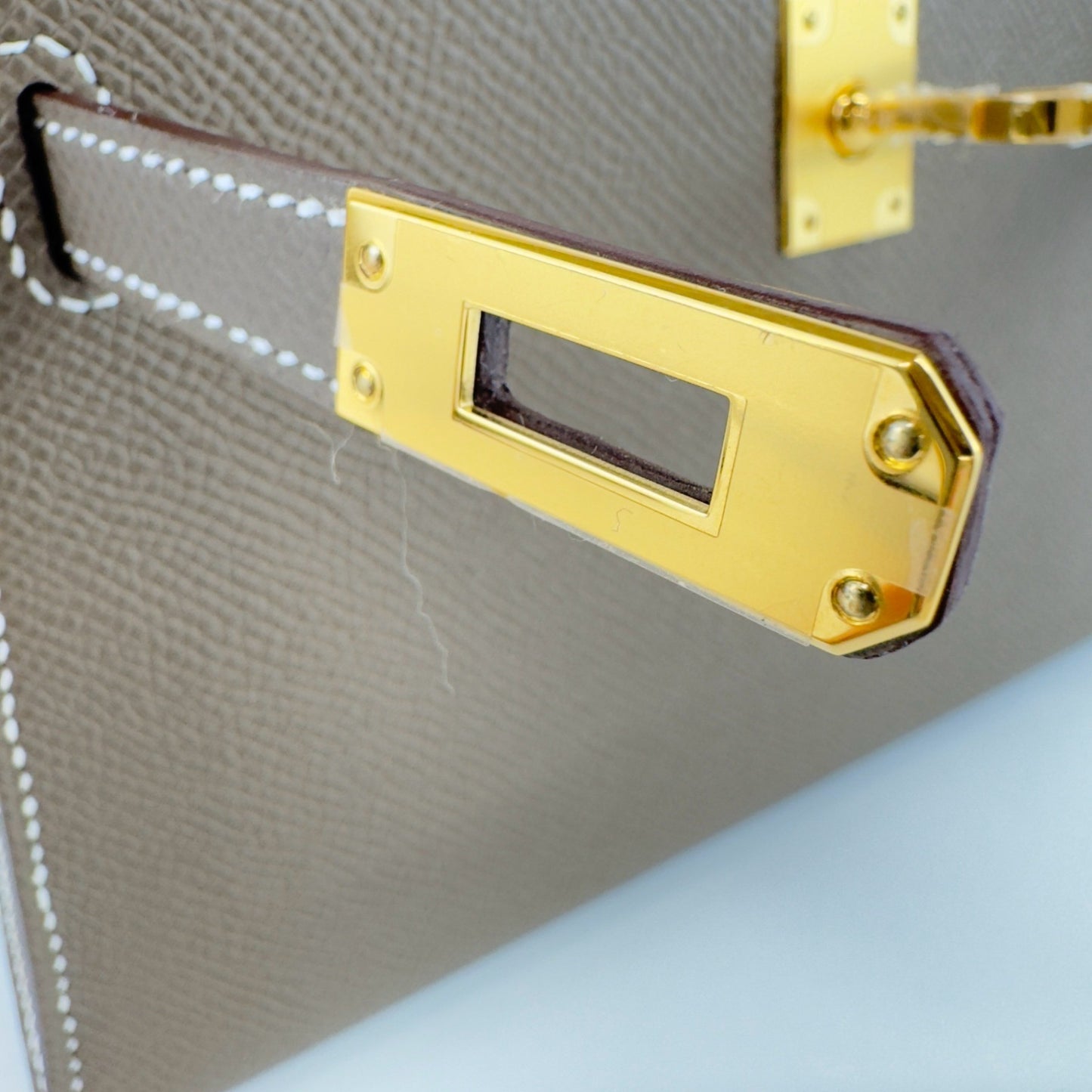 Mini kelly ミニケリー Etoupe エトープ Epsom エプソン GHW ゴールド金具 Stamp-W W刻印