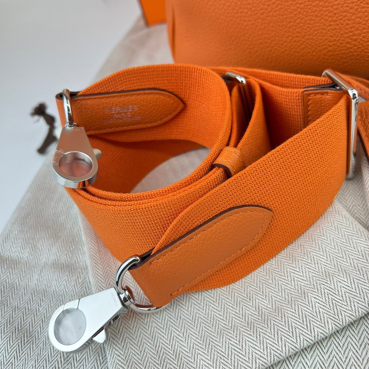 Kelly42 maxi ケリー42 マキシ Orange オレンジ PHW シルバー金具 Togo トゴ シルバー金具 Stamp-W W刻印