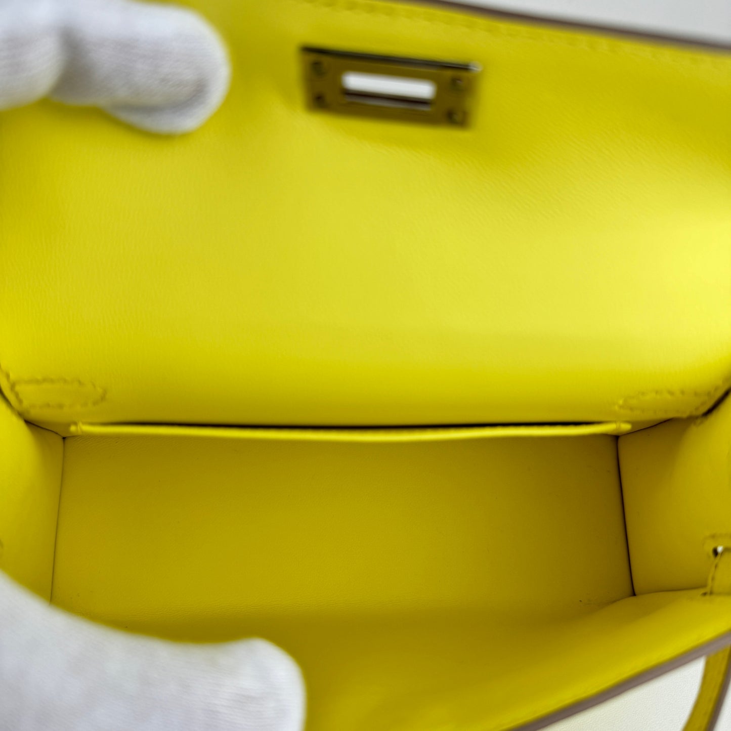 Mini kelly ミニケリー Limoncello リモンチェッロ PHW シルバー金具 Chevre シェーブル Stamp-B B刻印