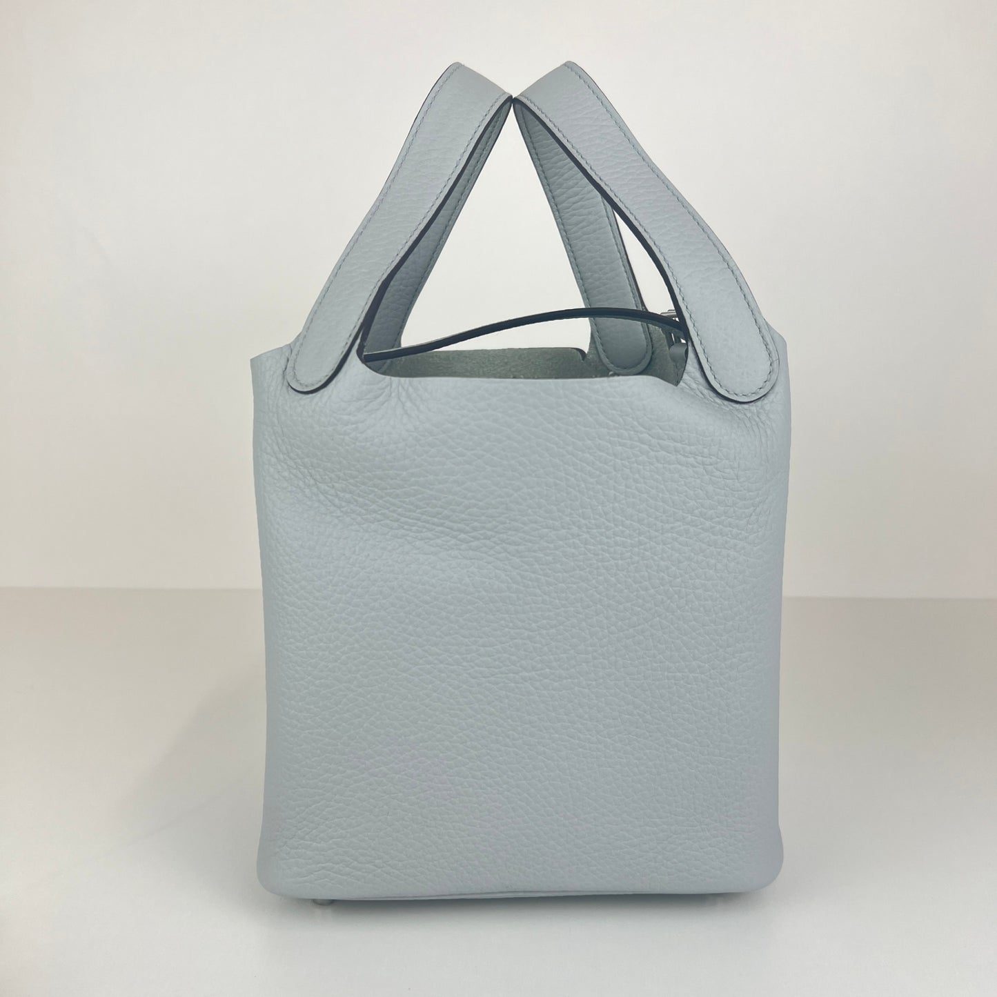 Picotin lock PM ピコタンロックPM Bleu pale ブルーペール PHW シルバー金具 Stamp-W W刻印