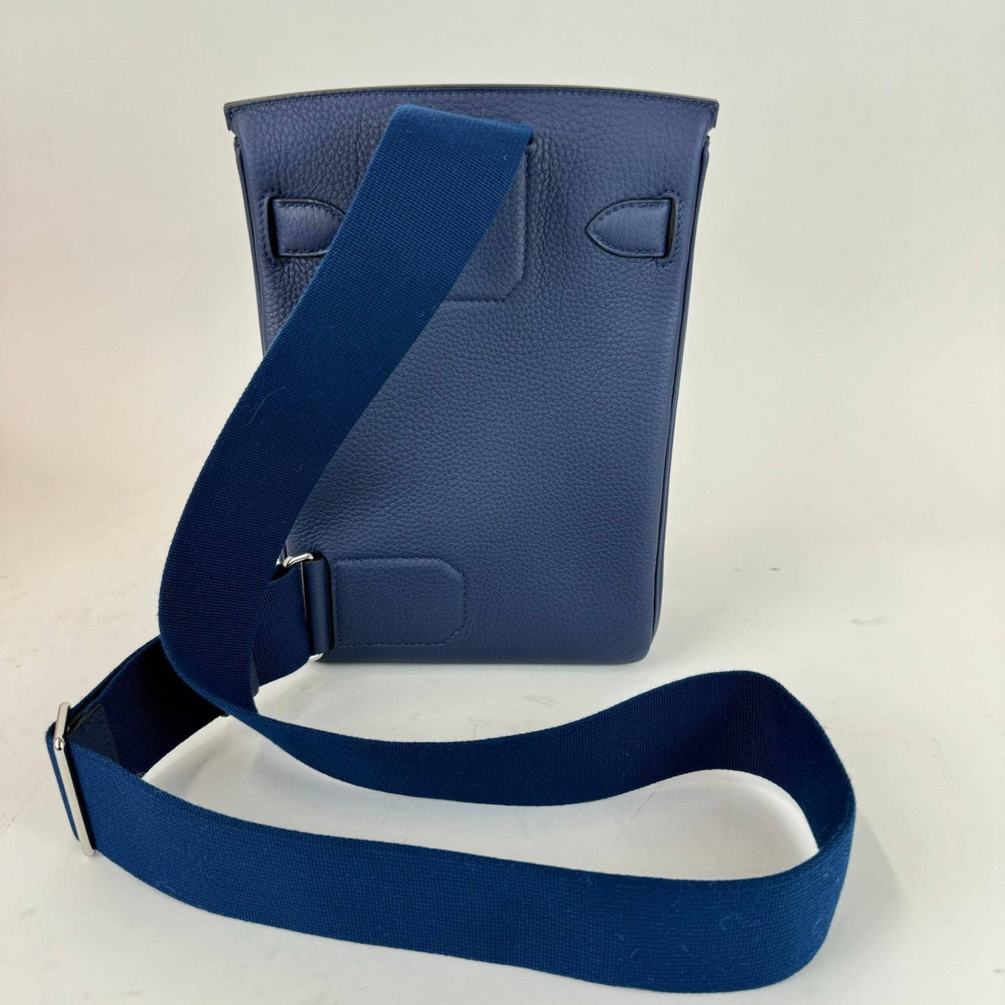 新品 HERMES エルメス Hac a dos PM アッカドPM Blue de press ブルードプリュス Togo トゴ PHW シルバー金具 B刻