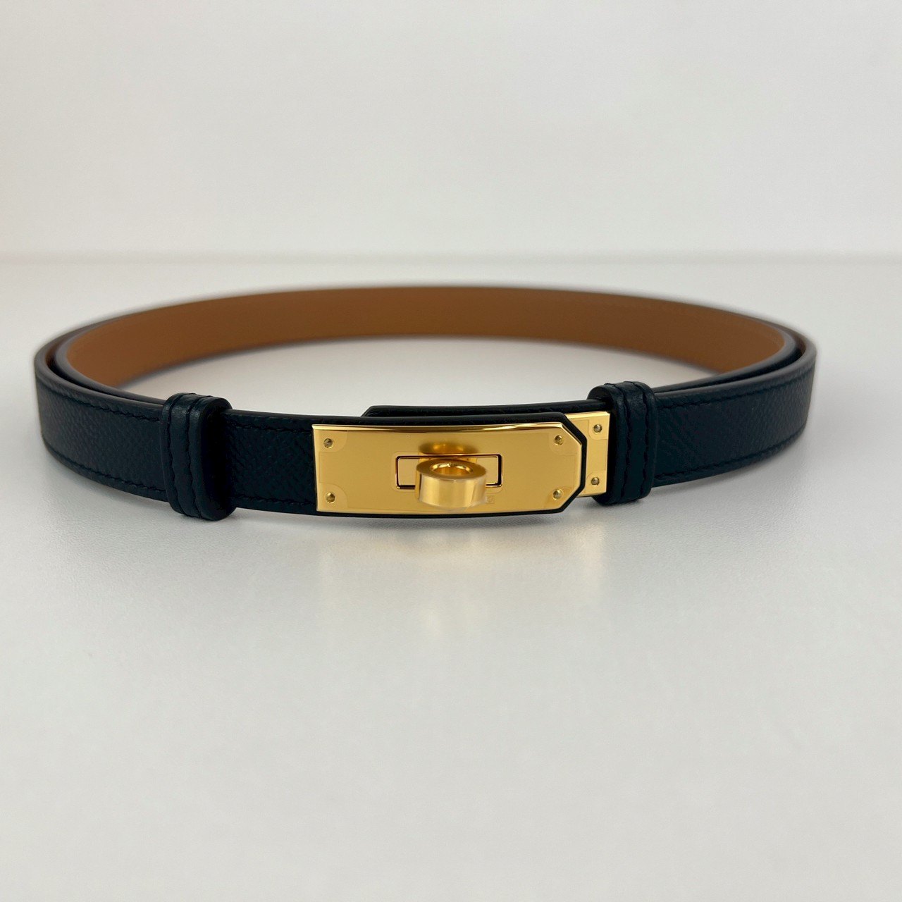 Belt kelly 18 ケリー ベルト18 Epsom エプソン Black ブラック GHW ゴールド金具 Stamp-W W刻印
