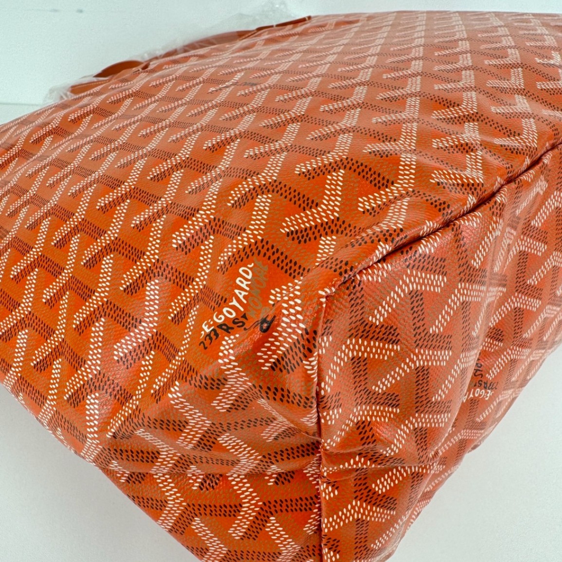 GOYARD ゴヤール サンルイPM ゴヤールディンキャンバス & シュヴロッシュカーフスキン リネンとコットン(内側)オレンジ
