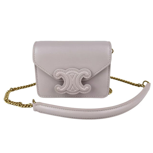 トリオンフ チェーンショルダーバッグ ピンク レザー S-BB-4292