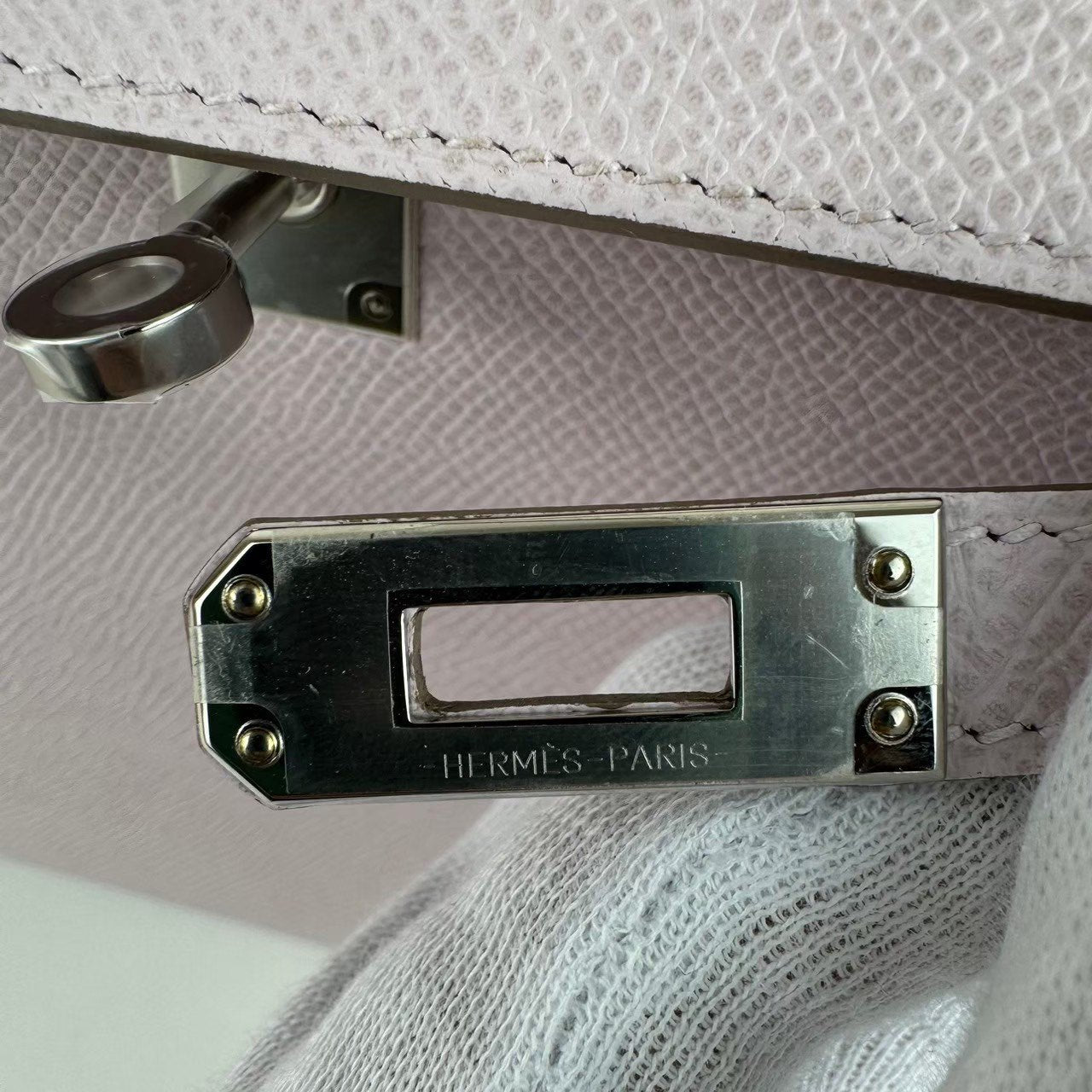 Kelly25 ケリー25 Mauve pale モーヴパール Epsom エプソン PHW シルバー金具 Stamp-W W刻印