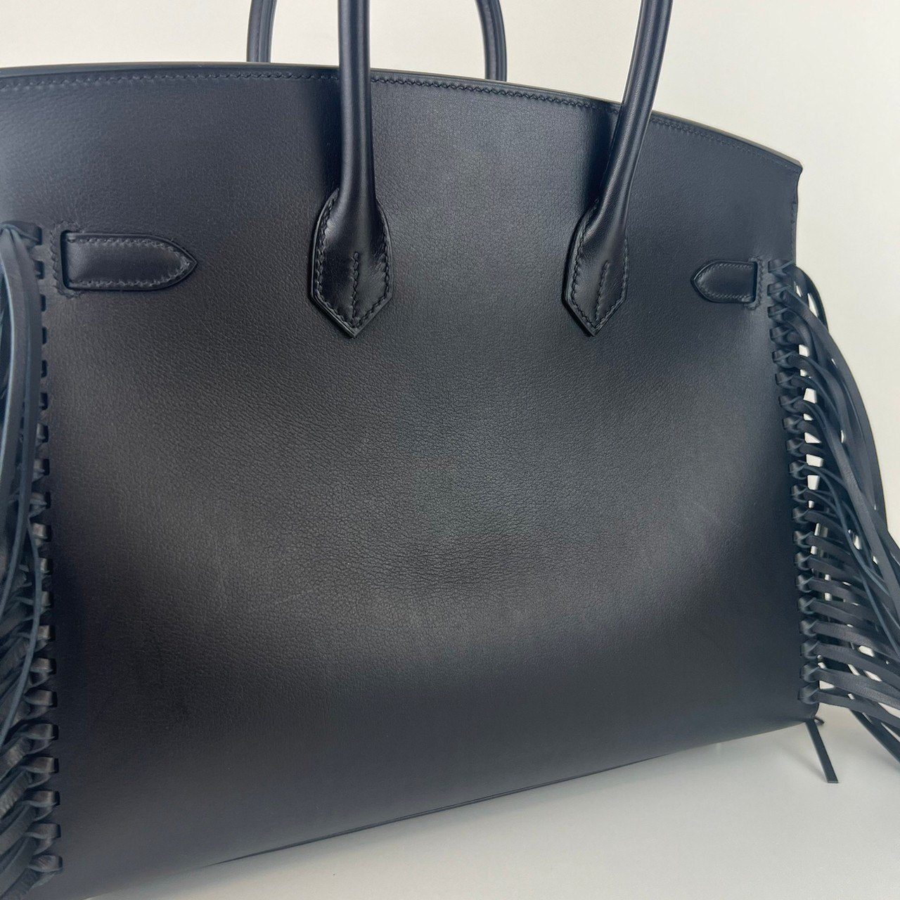 Birkin35 Anate バーキン35 アナーテ フリンジ Black ブラック W刻印 Evergrain エバーグライン
