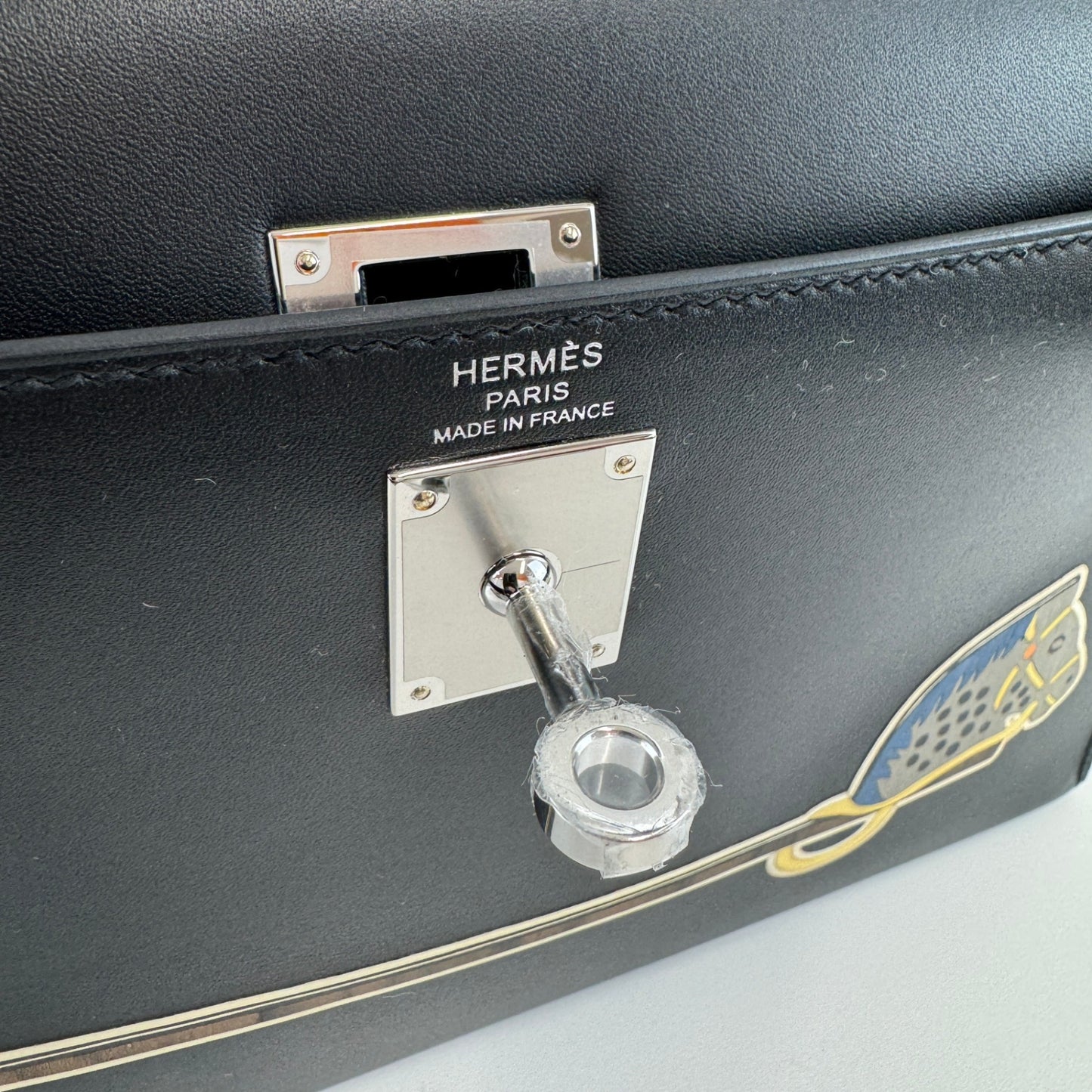 Hermès エルメス Kelly elan cheval de bois ケリーエラン シュヴァル ドゥ ボワ Stamp-W W刻印 Tadelakt タデラクト Black ブラック PHW シルバー金具