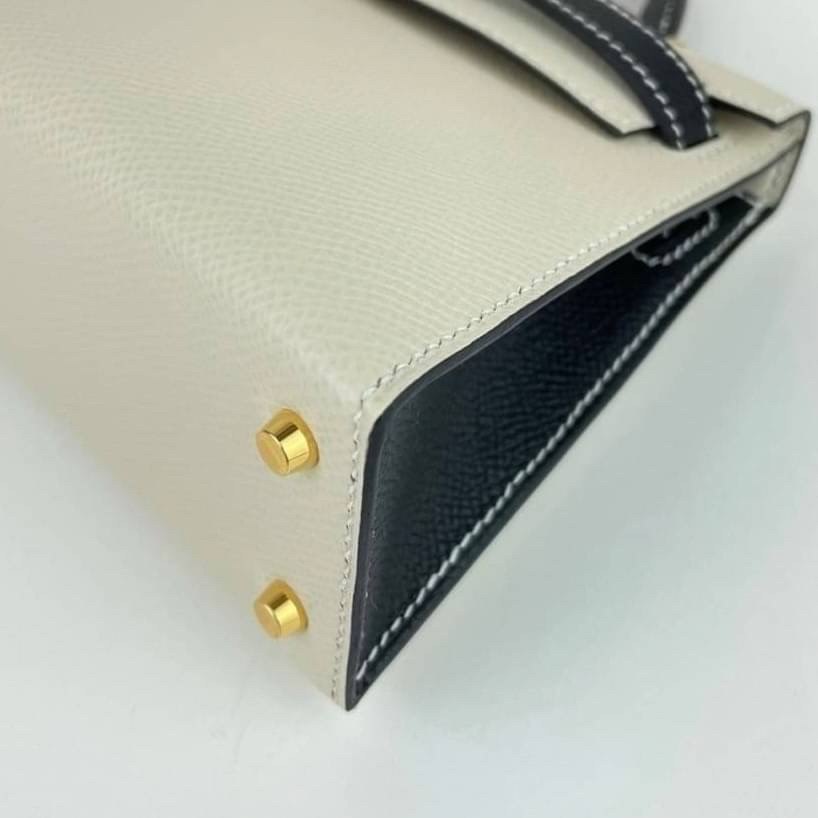 Mini Kelly Special Order ミニケリー HSS Black/Craie ブラック/クレ GHW ゴールド金具 Epsom エプソン Stamp-U U刻印