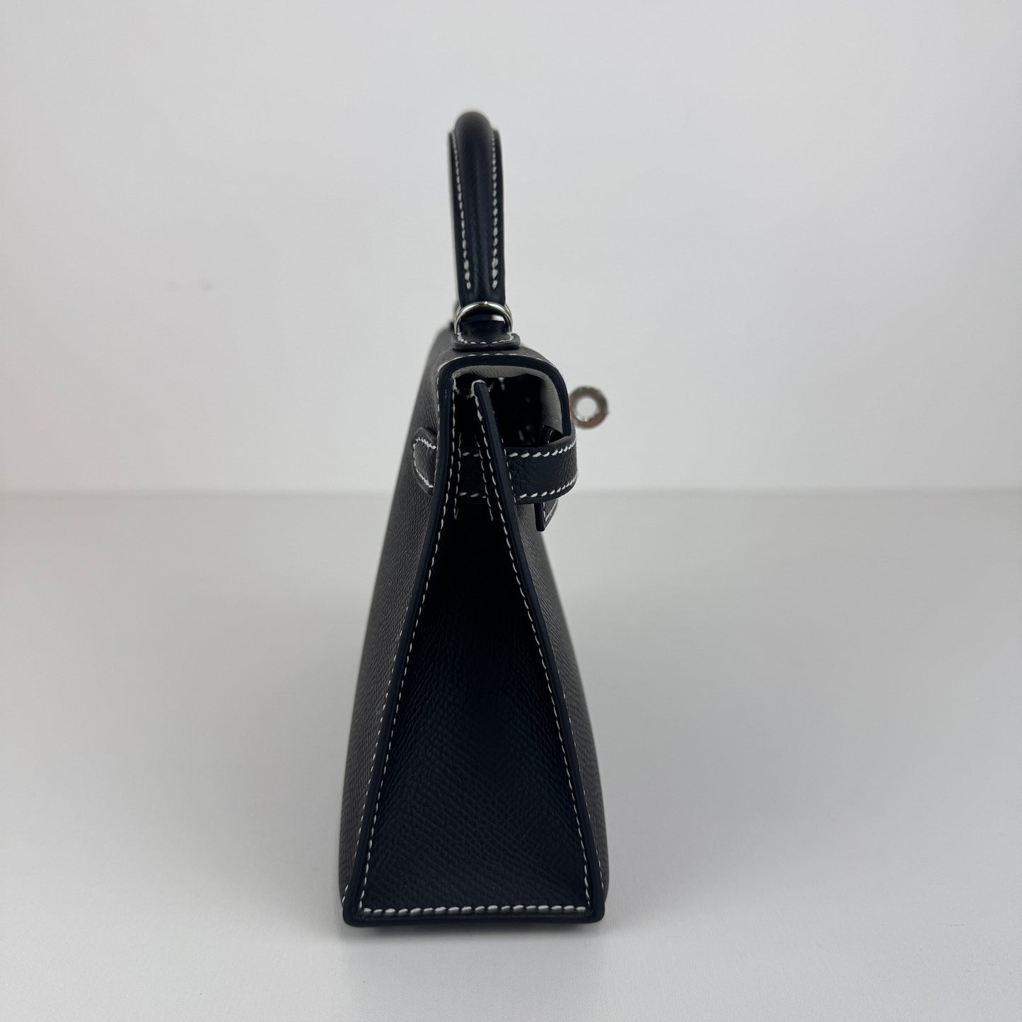 Mini kelly SO ミニケリー スペシャルオーダー Black ブラック/Gris perle グリパール Epsom エプソン PHW シルバー金具 Stamp-K K刻印