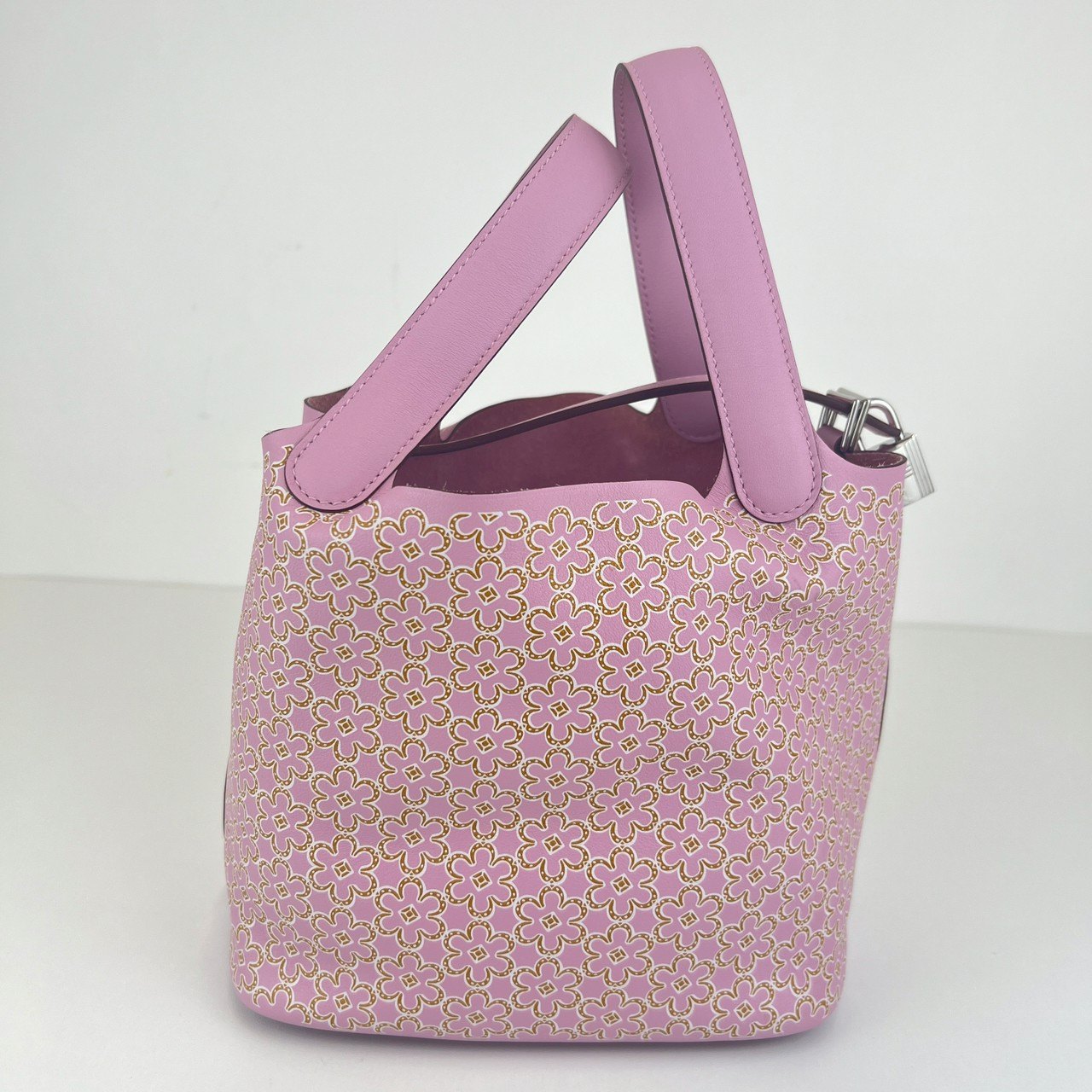 Hermès エルメス Picotin Lock PM Lucky Daisy ピコタンロック PM ラッキーデイジー Stamp-U U刻印 Swift スイフト モーヴシルベストル/キュイーブル/ホワイト PHW シルバー金具