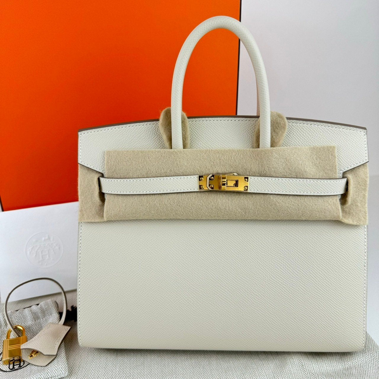 Birkin25 バーキン25 Craie クレ Epsom エプソン GHW ゴールド金具 Stamp-W W刻印
