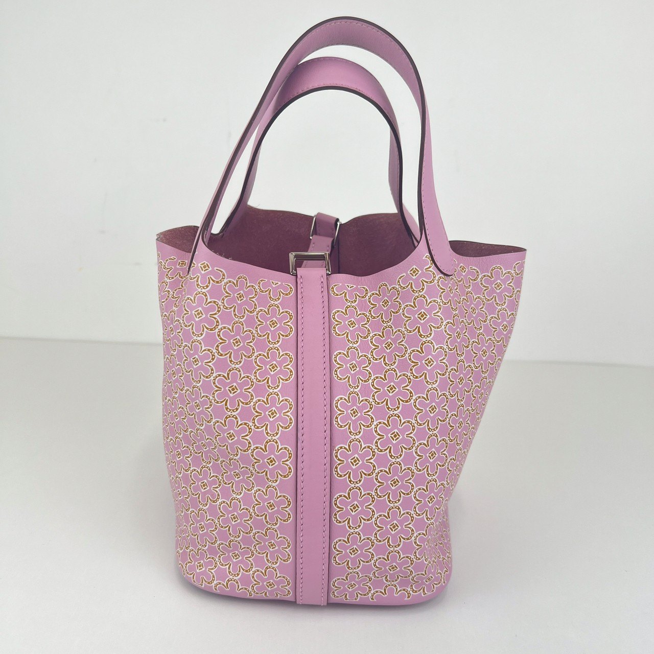Hermès エルメス Picotin Lock PM Lucky Daisy ピコタンロック PM ラッキーデイジー Stamp-U U刻印 Swift スイフト モーヴシルベストル/キュイーブル/ホワイト PHW シルバー金具