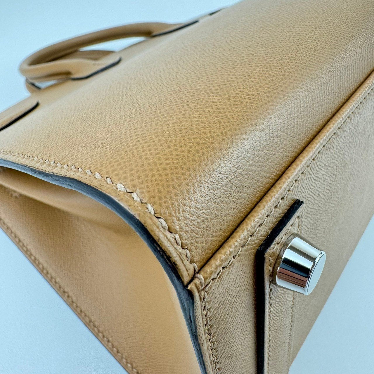 Birkin25 バーキン25 Stamp-U U刻印 Biscuit ビスキュイ PHW シルバー金具 Epsom エプソン