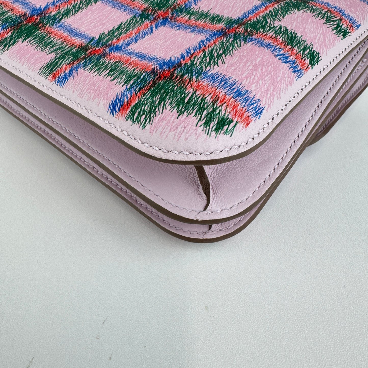 Constance mini tartan light コンスタンスミニ タータンライト Mauve pale モーヴペール Swift スイフト PHW シルバー金具 Stamp-K K刻印