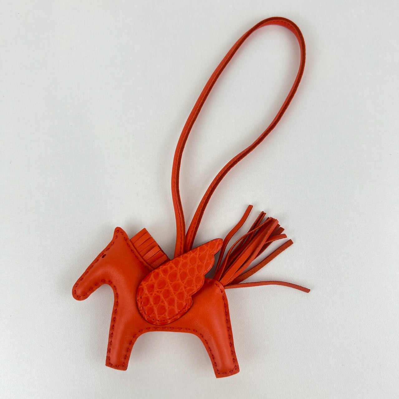 Rodeo Pegasus charm PM ロデオチャーム ペガサス Orange poppy オレンジポピー アリゲーター/スイフト Stamp-U U刻