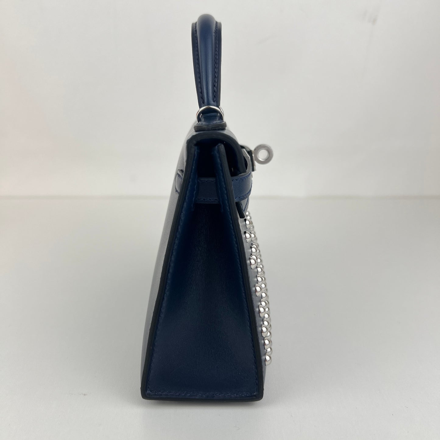 Mini kelly cloute ミニケリークルーテ Blue abysse ブルーアビス PHW シルバー金具 Stamp-K K刻印 Box calf ボックスカーフ