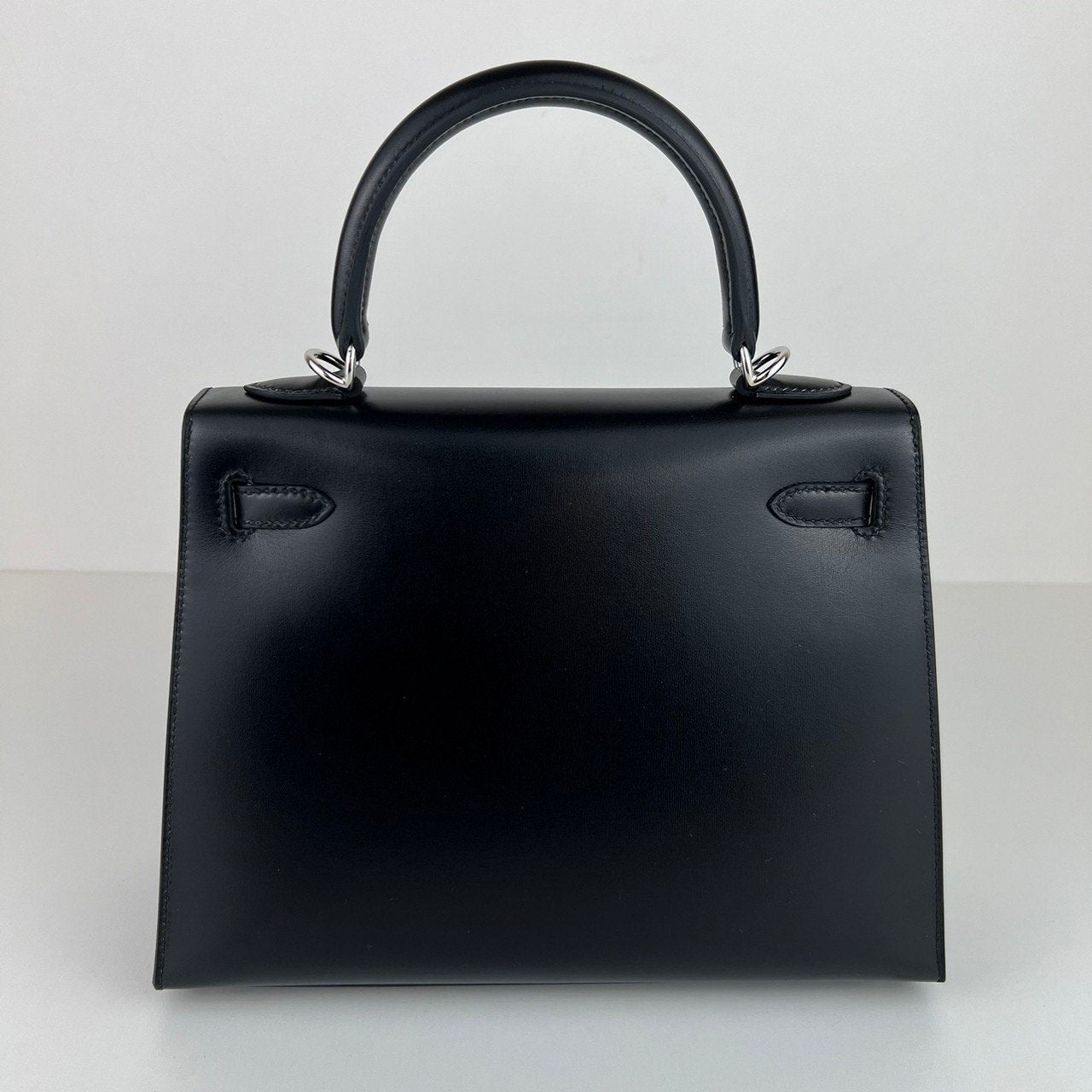 Kelly25 ケリー25 Black ブラック Boxcalf ボックスカーフ PHW シルバー金具 Stamp-W W刻印