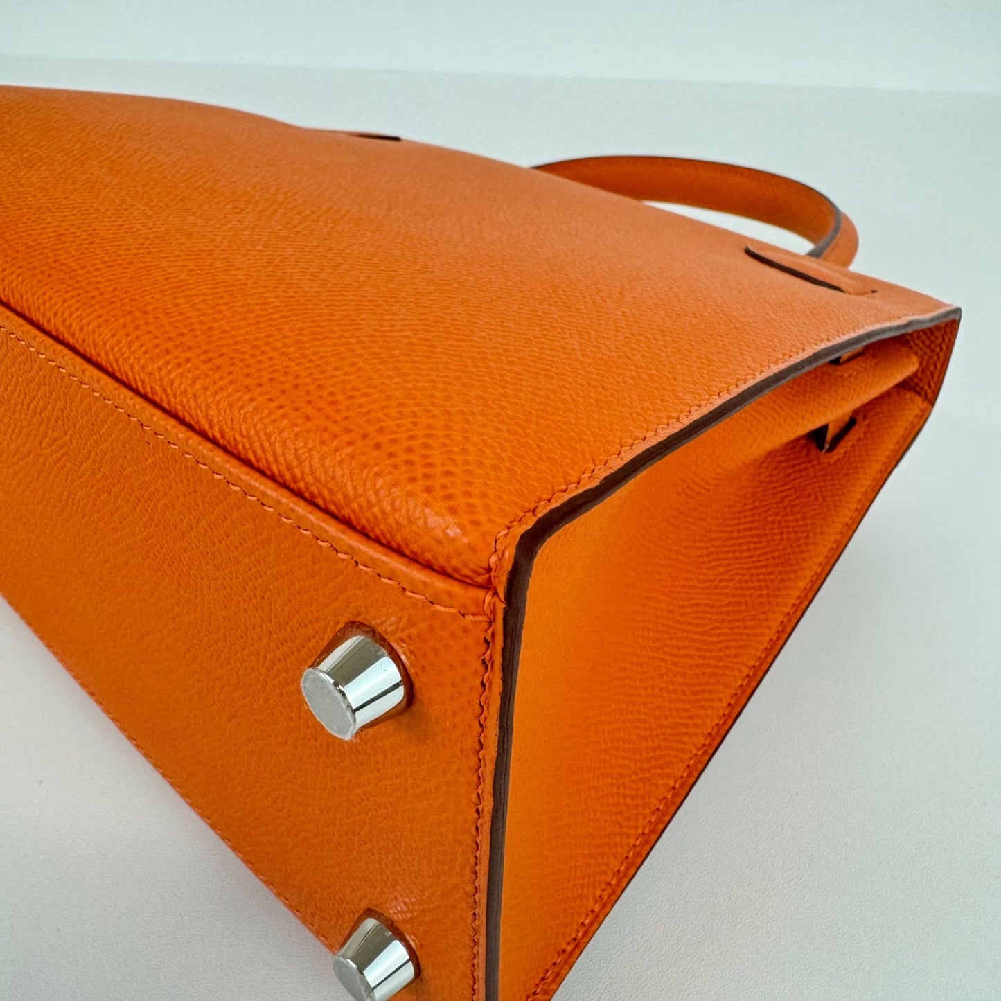 Kelly25 ケリー25 Stamp-W W刻印 Epsom エプソン Orange オレンジ PHW シルバー金具