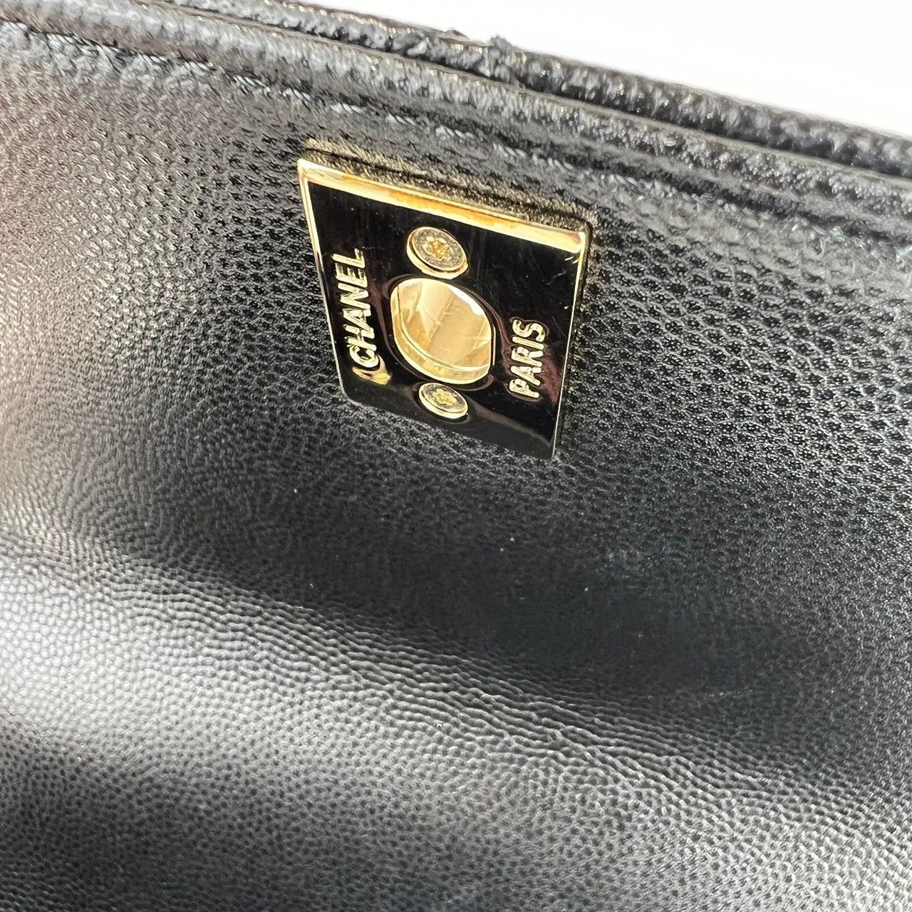 ココハンドル24 Caviar skin キャビアスキン Black ブラック GHW ゴールド金具