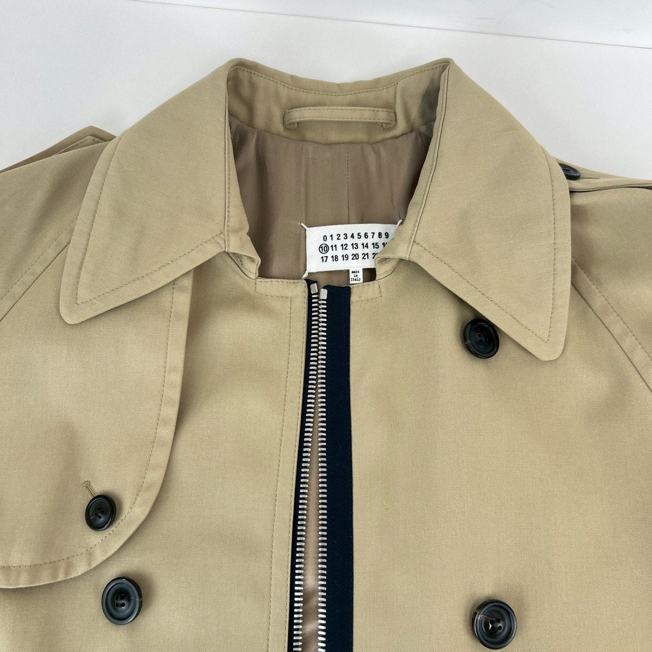 ジップアップトレンチコート beige ベージュ サイズ46