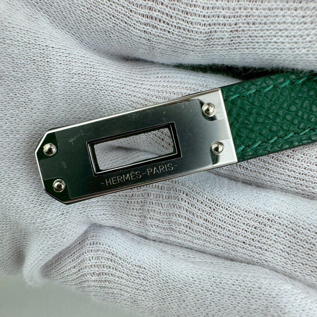 Mini kelly ミニケリー Stamp-W W刻印 Epaom エプソン Vert moyen ヴェールモワイヤン PHW シルバー金具