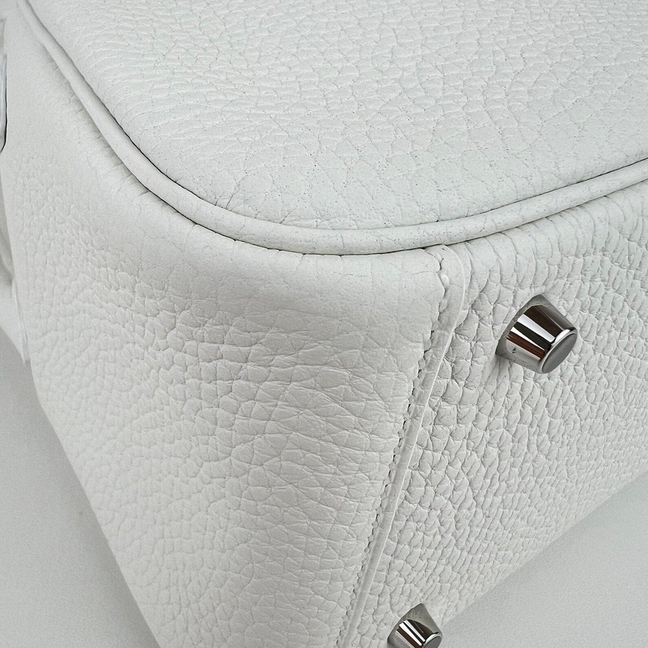 新品未使用 HERMES エルメス Lindy mini リンディミニ New white ニューホワイト PHW シルバー金具 Clemence クレマンス Stamp-B B刻 ショルダーバッグ レディースバッグ