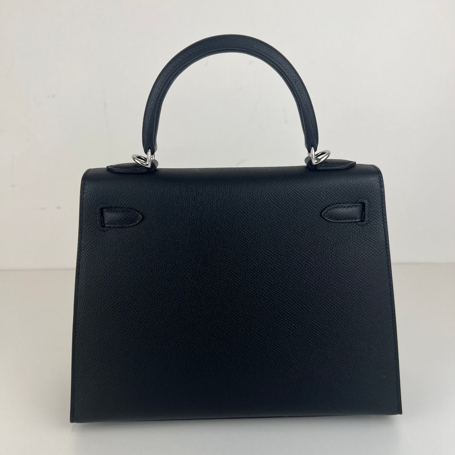 Hermès エルメス Kelly25 ケリー25 Stamp-K K刻印 Epsom エプソン Black ブラック PHW シルバー金具