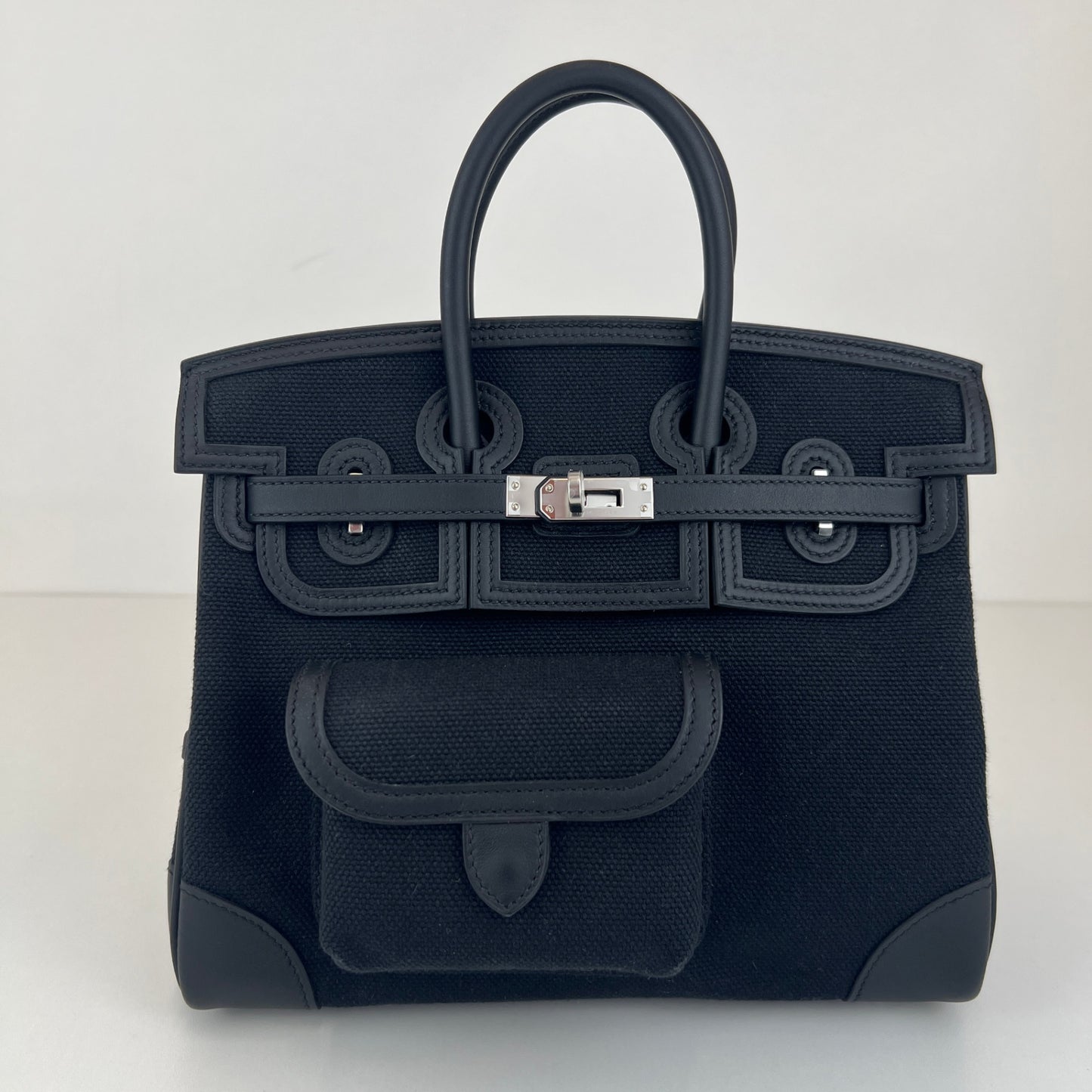 Birkin25 cargo バーキン25 カーゴ Toile goéland canvas トワルゴエランキャンバス シルバー金具 Stamp-U U刻印 Togo トゴ