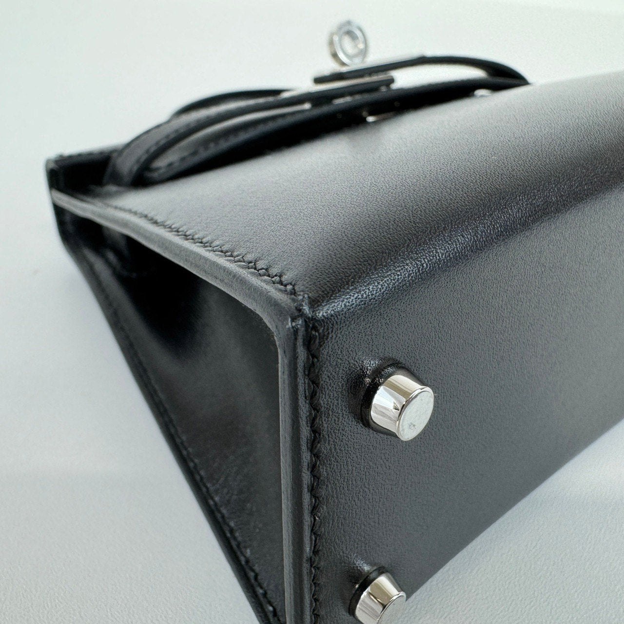 Mini kelly ミニケリー Black ブラック PHW シルバー金具 Box ボックス Stamp-U U刻印