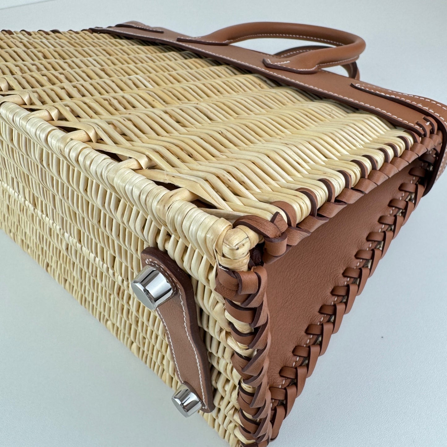 Birkin25 picnic バーキン25ピクニック Gold ゴールド PHW シルバー金具 Swift/Rattan Stamp-B B刻印