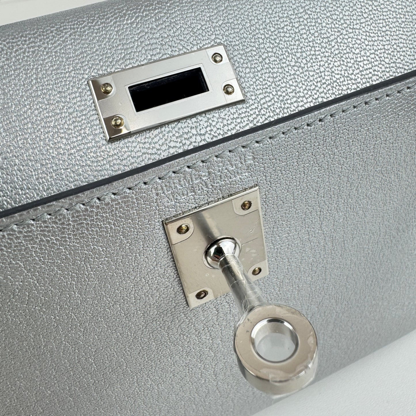 Mini kelly ミニケリー Argent アルジャン PHW シルバー金具 Stamp-K K刻印 Chevre シェーブル