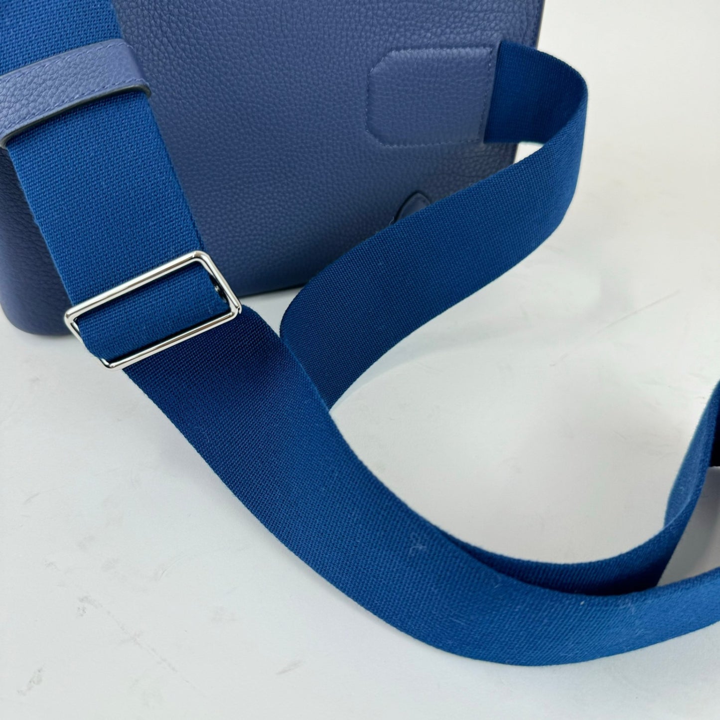 新品 HERMES エルメス Hac a dos PM アッカドPM Blue de press ブルードプリュス Togo トゴ PHW シルバー金具 B刻