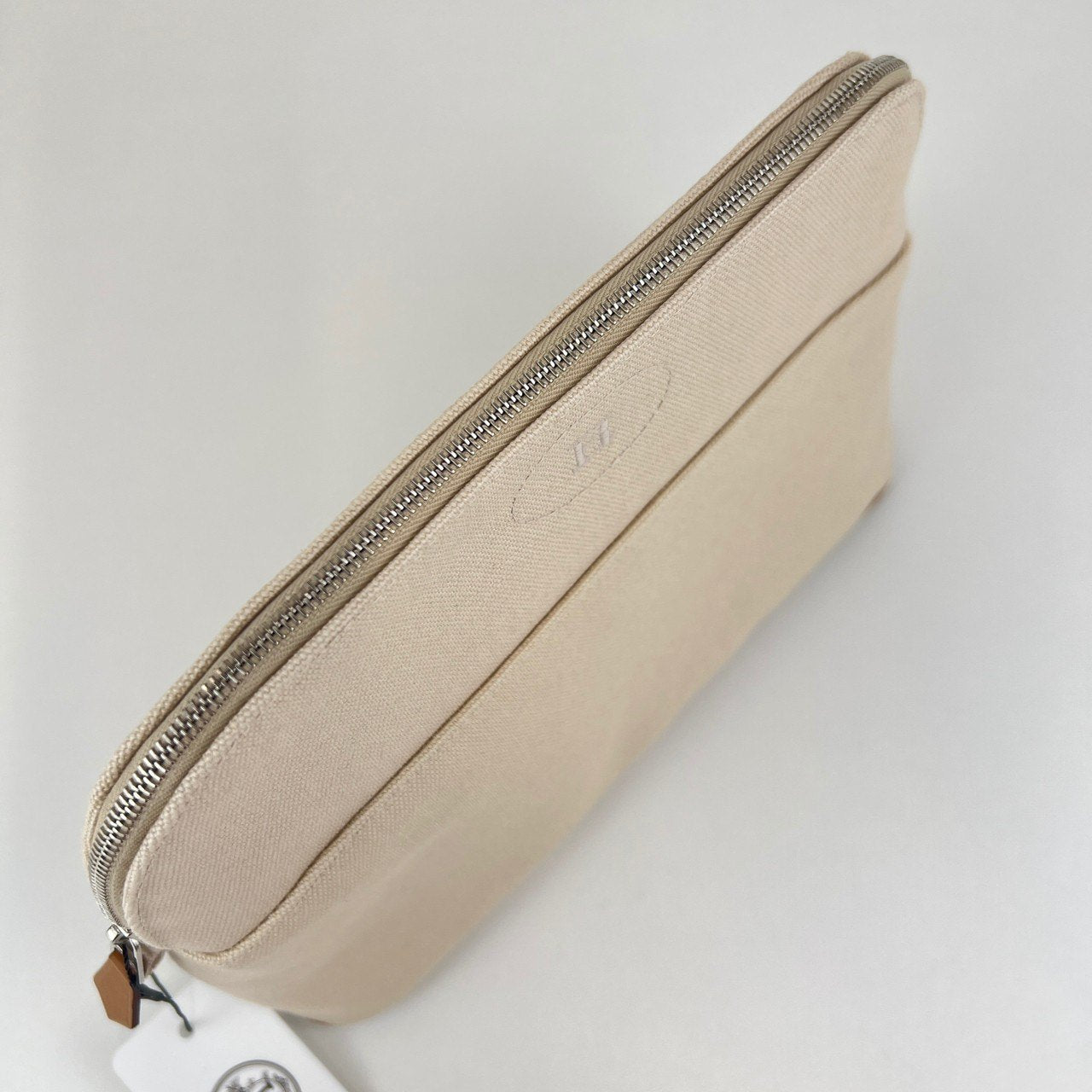 Hermès エルメス Trousse Bolide moyen ボリードポーチ ミディアム 綿100% Natural ナチュラル