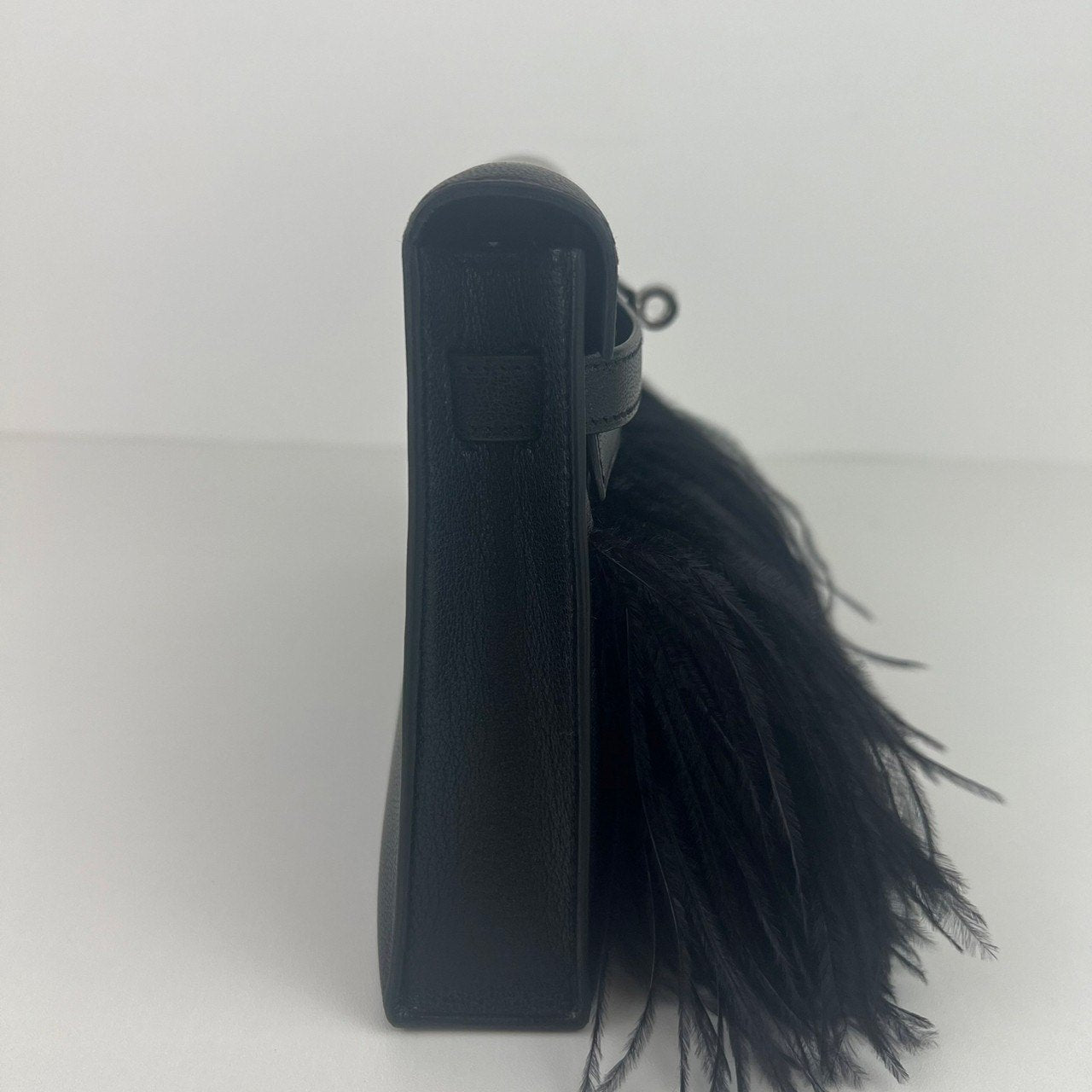 Kelly Elan feather ケリーエランフェザー Black ブラック Madame マダム PHW シルバー金具 Stamp-W W刻印