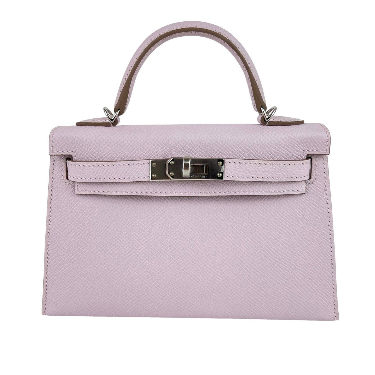 Mini kelly ミニケリー Mauve pale モーヴペール PHW シルバー金具 Stamp-B B刻